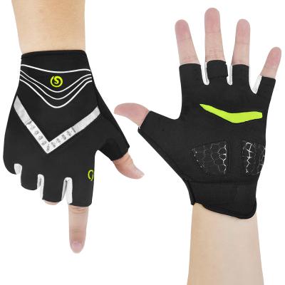 China Wholesale Half Finger LED Bicycle Gloves Neutral Soft and Comfortable Half-finger Riding LED Gloves with Turn Signal for sale