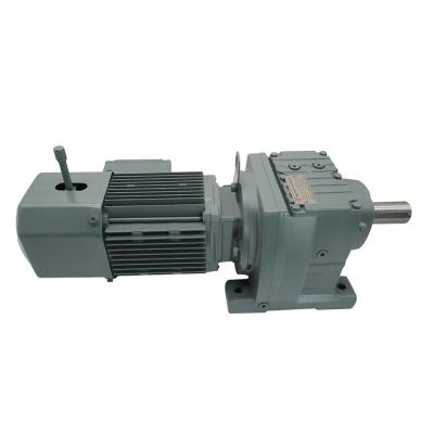 China Helical Gear R Series Gearbox Helical Reduction Gearbox Hard Tooth Gearbox With Motor for sale