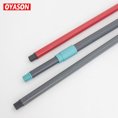 China Good Quality Metal Pole Broom Stocked Telescopic Broom Handle With Bezel for sale