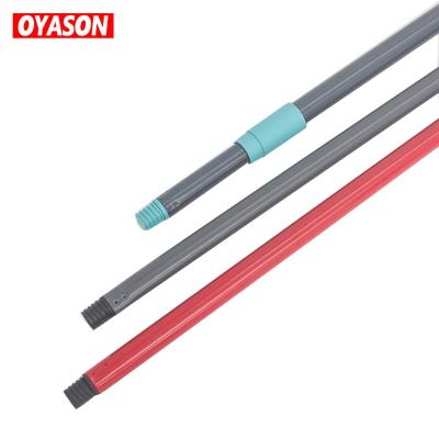 China china factory cheap plastic metal screw head stocked pp pole broom broom telescopic handle for sale