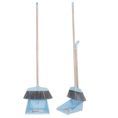 China Factory Direct Selling Home Long Handle Stainless Steel Plastic Broom Dustpan Set for sale