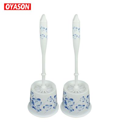 China Stocked Bathroom Cleaning Set Cheap Plastic Toilet Brush With Holder for sale