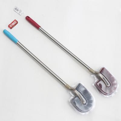 China Plastic Stocked Stainless Steel Handle Bathroom Toilet Brush For Sale for sale