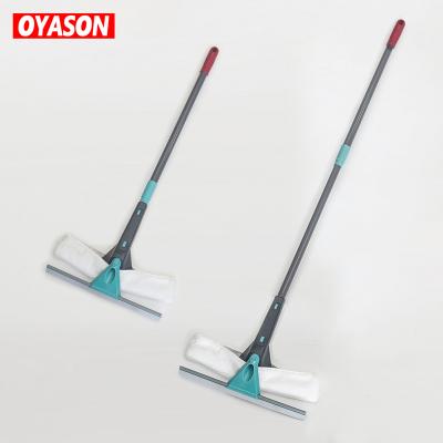 China Stored 2 in 1 car glass squeegee tpr mop telescopic pole window cleaning for sale