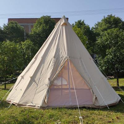 China Outdoor Waterproof Bell Tent yurt Canvas Bell Hanging Teepee Tent Luxury Hanging Glamping Tent for sale