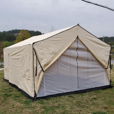 China Cabin outdoor gear luxury cotton glamping canvas tent 4.2*3.6*2.6M for 5+ person camping for sale