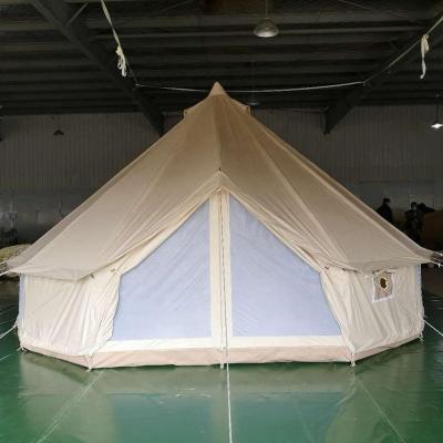 China 5M Canvas Bell Tent Luxury Outdoor Eco-friendly Waterproof Cotton Canvas Bell Tent for sale