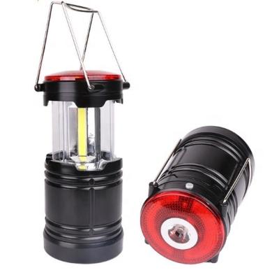 China Convenient White Metal Hook COB LED Light And Red LED Flashing Camping Lantern for sale