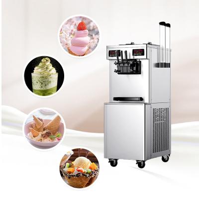 China Vertical Ice Cream Machine Snack Factory Double-System Snuggle Floor Commercial Ice Cream Machine Maker for sale