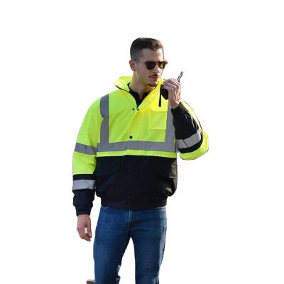 China Factory Price Safety Work Wear Uniform Jackets Man Water Proof Coats Guard Reflective Uniforms for sale