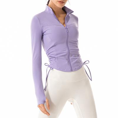 China Breathable Long Sleeve Zipper Yoga Jackets Sports Yoga Tops Women's Coat Workout Wear Gym Fitness Sportswear Running Clothing for sale