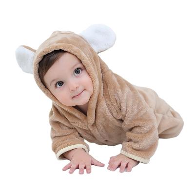 China Newborn Polyester Fiber Baby Clothing Overalls Cotton Coat Outside Romper Baby Crawling Suit for sale