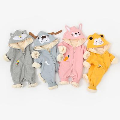 China Hot New Polyester Fiber Baby Bear Overalls For Newborn Soft Home Crawling Suit for sale