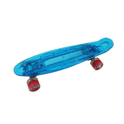 China Youth Color Can Be Customized Luminous LED Skateboard PP Plastic Skateboard for sale