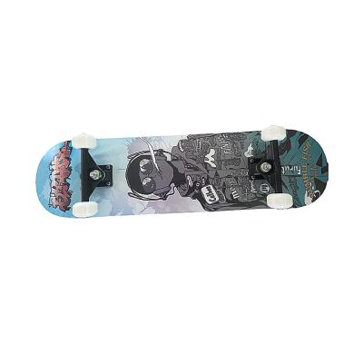 China Youth Canadian 7 Ply Maple Skate Board Printed Truck Skateboard PU Line Wheel Board For Sale for sale