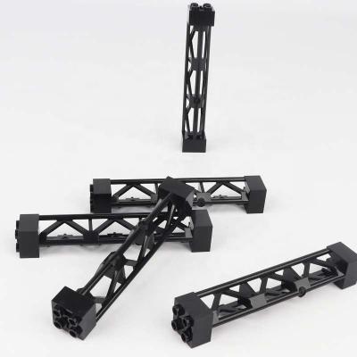 China MOC - My Own Creation Stemedu Black Quadrangle Stand Track Building Block Trains Track Rail Support Bricks Railway Bridges Holder Construction Toy for sale