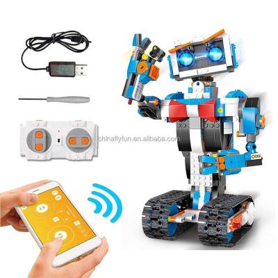 China Educational Toy Stemedu 635PCS Building Block 13063 Electric Remote Control APP Programmable Robot Kit Educational Toys for Kids Gift for sale