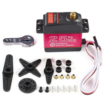 China 1/8 1/10 Scale RC Cars Stemedu DS3225 270 Degree Waterproof Servo 4.8 ~ 6.8V Metal Gear Digital Servo DS3225MG 25KG for Baja 1/8 1/10 Scale RC Boat for sale