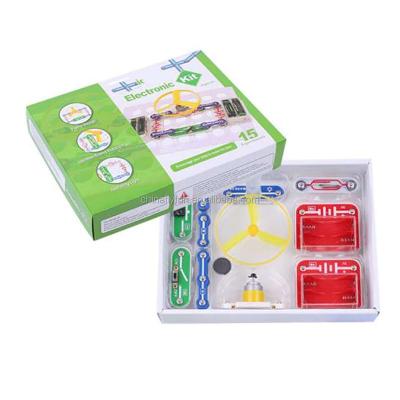 China Eco-friendly Material Stemedu 15 Models Electronics Exploration Kit STEM Educational Toy Circuit Snap Science Assembly Set for Kids for sale