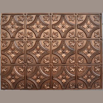 China Artistic Ceilings Decor Wall Panels Faux Tin 3D Embossed Antique Cafe Bar PLB10 for sale