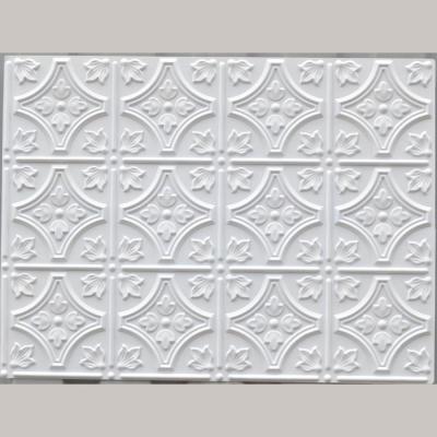 China PLB10 Artistic Faux Ceilings 3D Tin Embossed Cafe Bar Decor White Matte Wall Panels for sale