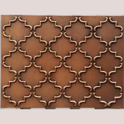 China PLB28 Artistic Ceilings Faux Tin 3D Emboss Painted Antique Wall Panels for sale