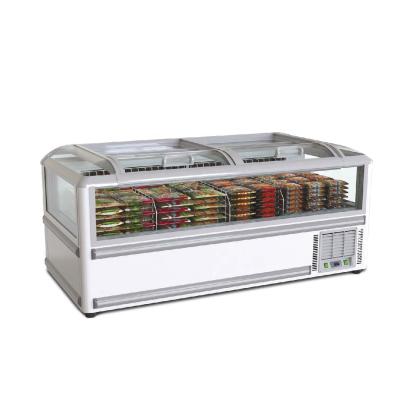 China Hot Sales 700L/600L/1000L/1150L Island Freezer For Supermarket / Mini Market for sale