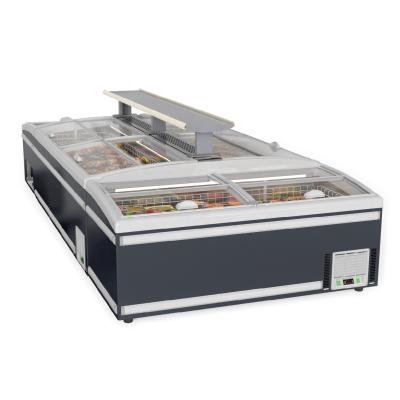 China 600L /800L/1100L Industrial Supermarket Frozen Food 3 Glass Door Upright Freezer for sale