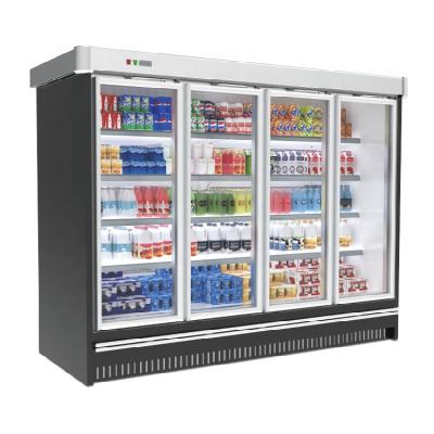 China Double-temperature upright freezer for frozen product display for sale