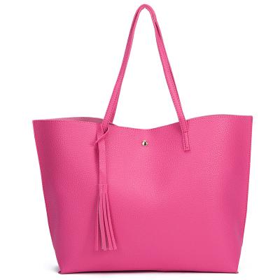 China 2023 Other New Wholesale PU Large Capacity Simple Tote Bag Purses Handbags For Women for sale