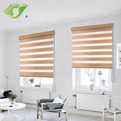 China Blackout / Wholesale Indoor Semi Blackout Roller Shade Double Zebra Blinds Cheap Price For Window for sale