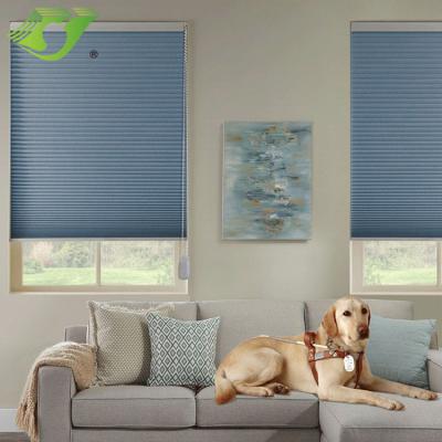 China Wireless Blackout Blackout / Semi Blackout Window Blind Shade Cellular Fabric for sale