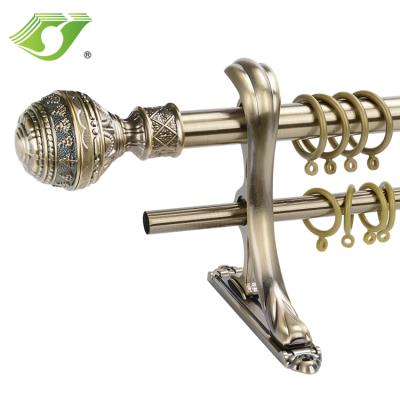 China Art Decor Wholesale Luxury Curtain Pole Sets Decoration Custom Curtain Rods for sale