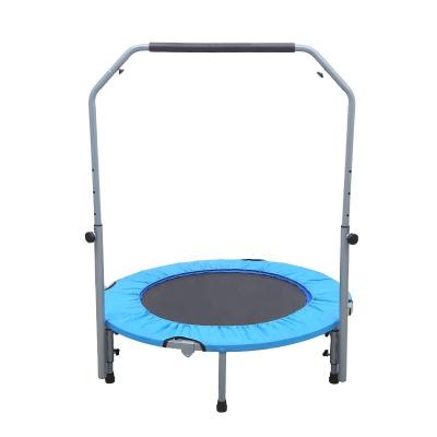 China Without Protective Net Wholesale 40inch Gym Trampoline With Handle Bar Safety Home Fitness Sport for sale