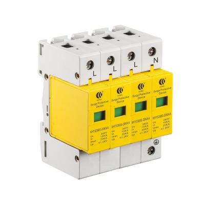 China KLF Over Voltage Lightning Arrester 20KA 40KA Three Phase 4 Poles 380V Surge Protector for sale