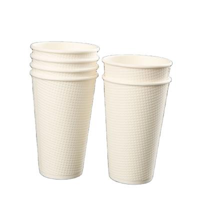 China New Design Disposable Eco-friendly Custom Copy Embossed Coffee Cups Recyclable Milkshake Smile Paper for sale