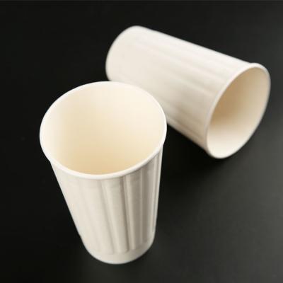 China Recyclable Custom Printed Ripple Coffee Disposable Corrugated Paper Cup With Lids for sale