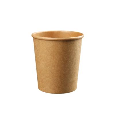 China Modern Lightweight Custom Disposable Kraft Paper Soup Bucket With Paper Lid for sale