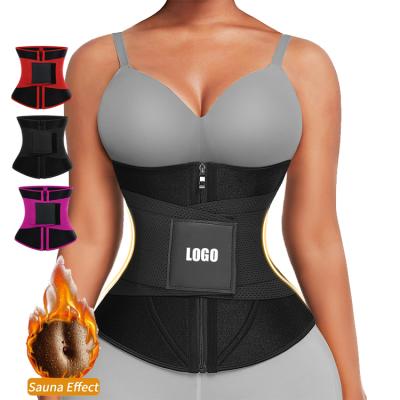 China HEXIN Logo Service Waist Wrap Women Custom Shaper Women Waist Trainers Antibacterial and Steel Boned Shapewear Slimming Waist Trainer for sale