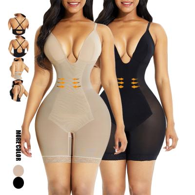 China Antibacterial Women's Push Butt Control Tummy Control High Waist Compression Private Label Full Body Shapewear For Women Body Shaper Shapers for sale