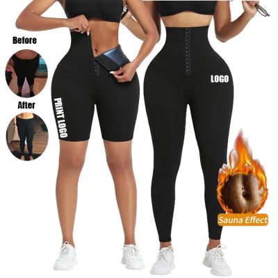 China Customs Antibacterial 2 in 1 Trainer For Gym Yoga Leggings Waist Trainer Waist Trainer Tights Tummy Control Corset Gaiters for sale