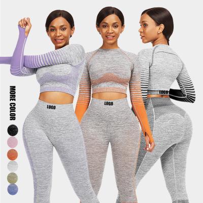 China HEXIN Breathable Women's Activewear Gym Fitness Yoga Wear Set Workout High Waist Yoga Leggings Two Piece Set Women's Activewear for sale