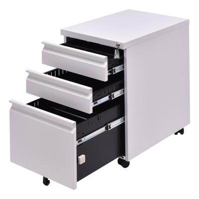 China Factory Direct Sale 3 Drawer Home Office Metal Filing Cabinets Stationery Adjustable Hot Steel Mobile Drawer Mobile File Cabinet (Other) for sale