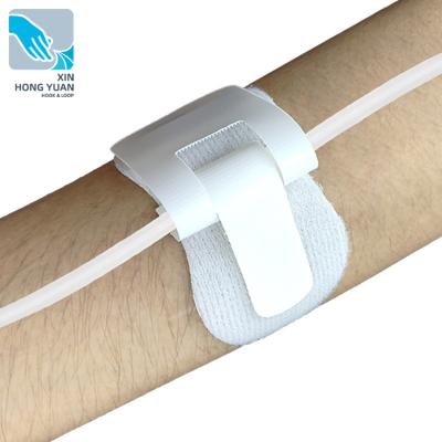 China Adhesive Free Sample Hospital Catheter Fixation Tube Medical Viable Holder Hook And Loop Tape for sale