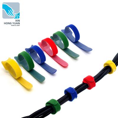 China Colorful Flexible Auto Side Reusable Carry Self Gripping Cinch Straps Double Bags Loop Cable Tie/Hook for sale