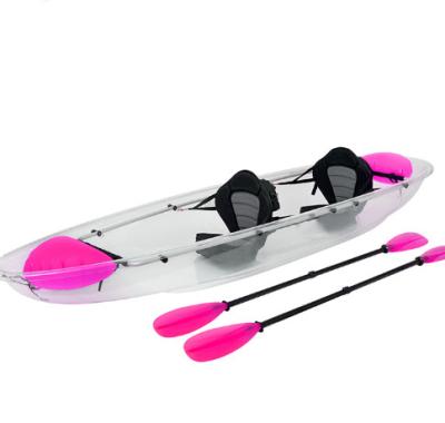 China China Best Selling Pink Inflatable Crystal Kayak Durable Canoe Kayak Colorful Clear Crystal Kayak 2 Person for sale