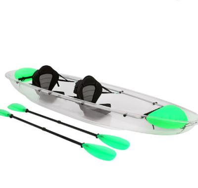 China China Best Selling 2 Person Durable Green Popular Crystal Inflatable Kayak Clear Crystal Kayak Canoe Kayak for sale