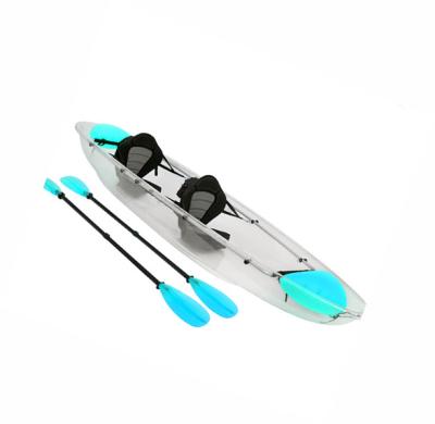 China China Best Selling Kayak Durable Colorful Inflatable Crystal Canoe Kayak Clear Crystal Kayak 2 Person for sale