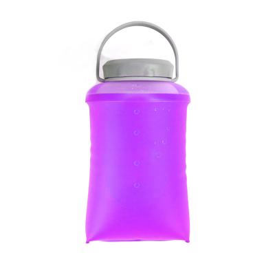 China Easy Leak Resistant Durable Fold 800ML Sports Soft Rising Water Bottles for sale