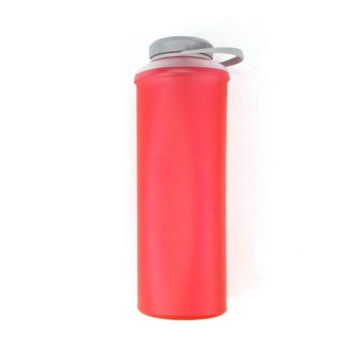 China Red Bright Sports Sustainable 1000ml Leak Resistant Soft Water Bottles for sale